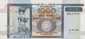 BIF бурундийский франк 1000 бурундийских франков 
