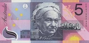 AUD австралийский доллар 5 новых австралийских долларов - оборотная сторона