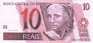 BRL бразильский реал 10 бразильских реалов 