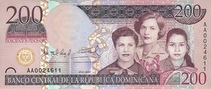 DOP доминиканское песо 200 доминиканских песо 