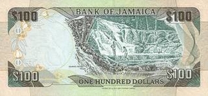 JMD ямайский доллар 100 ямайских долларов - оборотная сторона