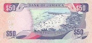 JMD ямайский доллар 50 ямайских долларов - оборотная сторона