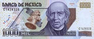MXN мексиканский песо 1000 мексиканских песо 