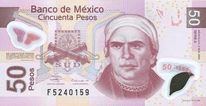 MXN мексиканский песо 50 мексиканских песо 