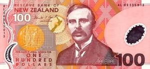 NZD новозеландский доллар 100 новозеландских долларов 