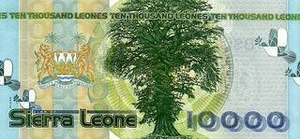 SLL леоне Сьерра-Леоне 10000 сьерра-леонских леоне - оборотная сторона