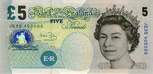 GBP британский фунт стерлингов 5 фунтов стерлингов Соединенного королевства 
