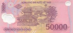 VND вьетнамский донг 50000 вьетнамских донгов - оборотная сторона